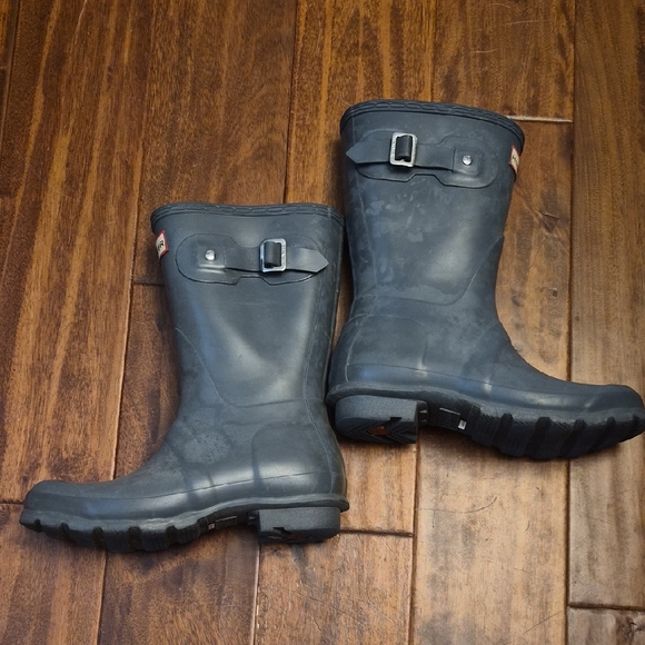 Hunter Men\'s Dark Gray Rain Boots
